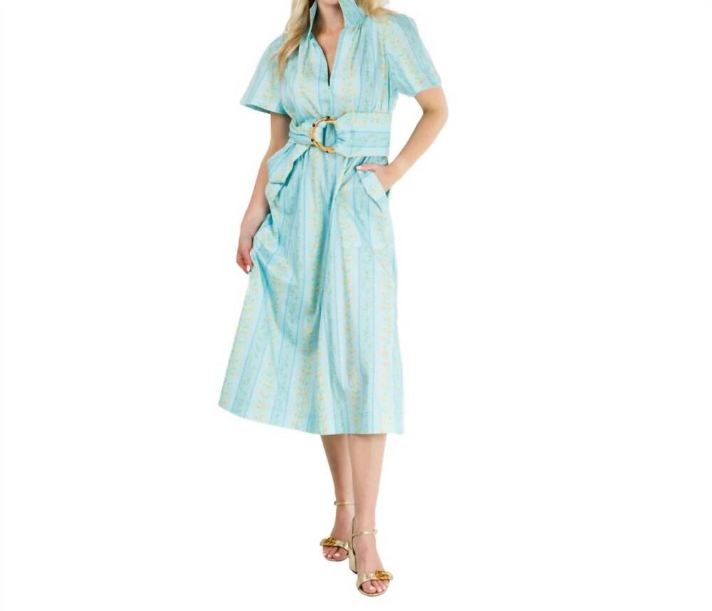 NEW HOLLY SHAE DESIGN gretchen dress in honeysuckle stripe